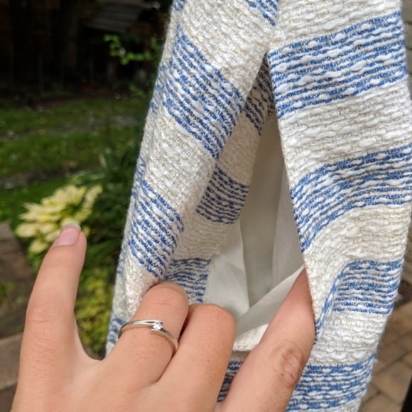 NWOT Line & Dot Blue and white striped dress Sz S - Picture 5 of 8